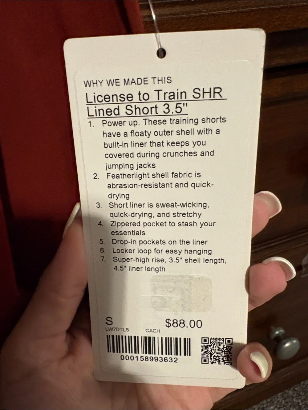 Lululemon License To Train SHR Lined Short 3.5”